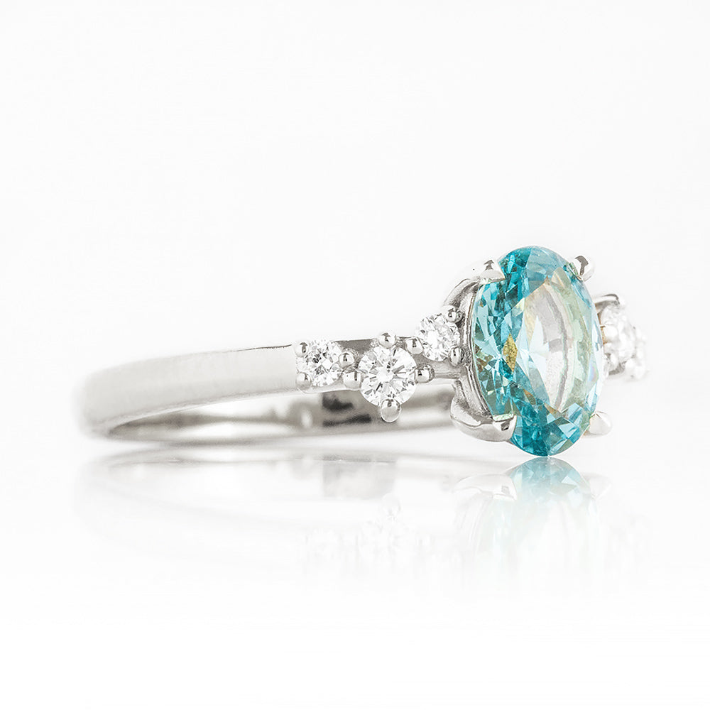 Amani, a Sapphire and Diamond Engagement Ring