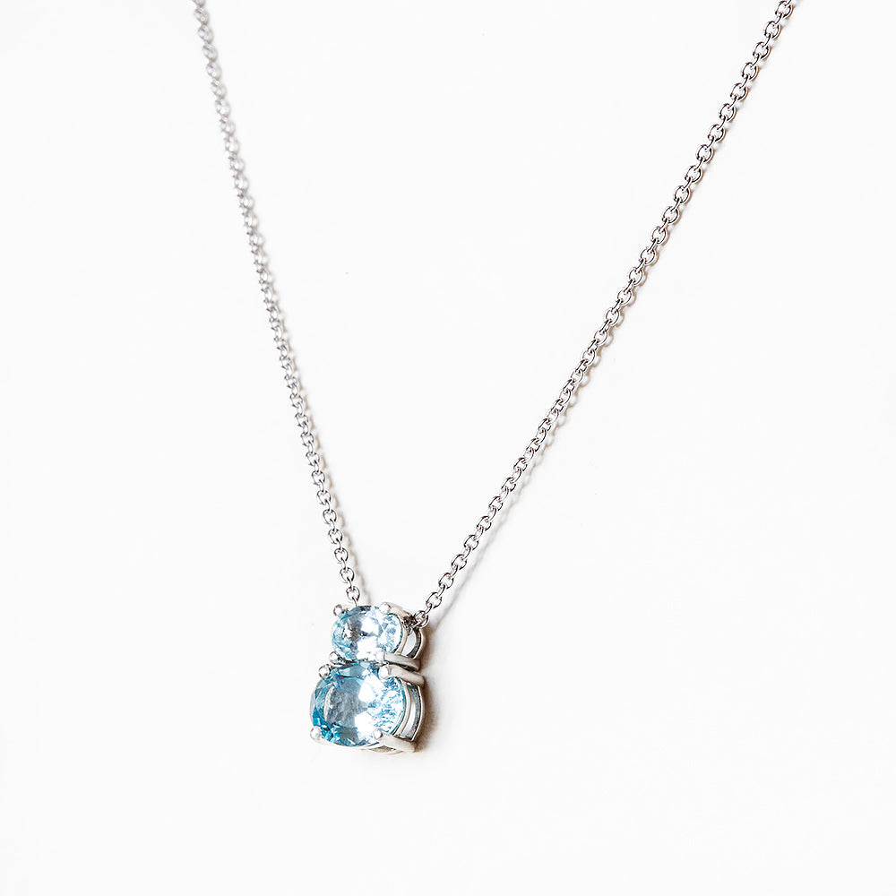 Georgie, Sky Blue Topaz Necklace