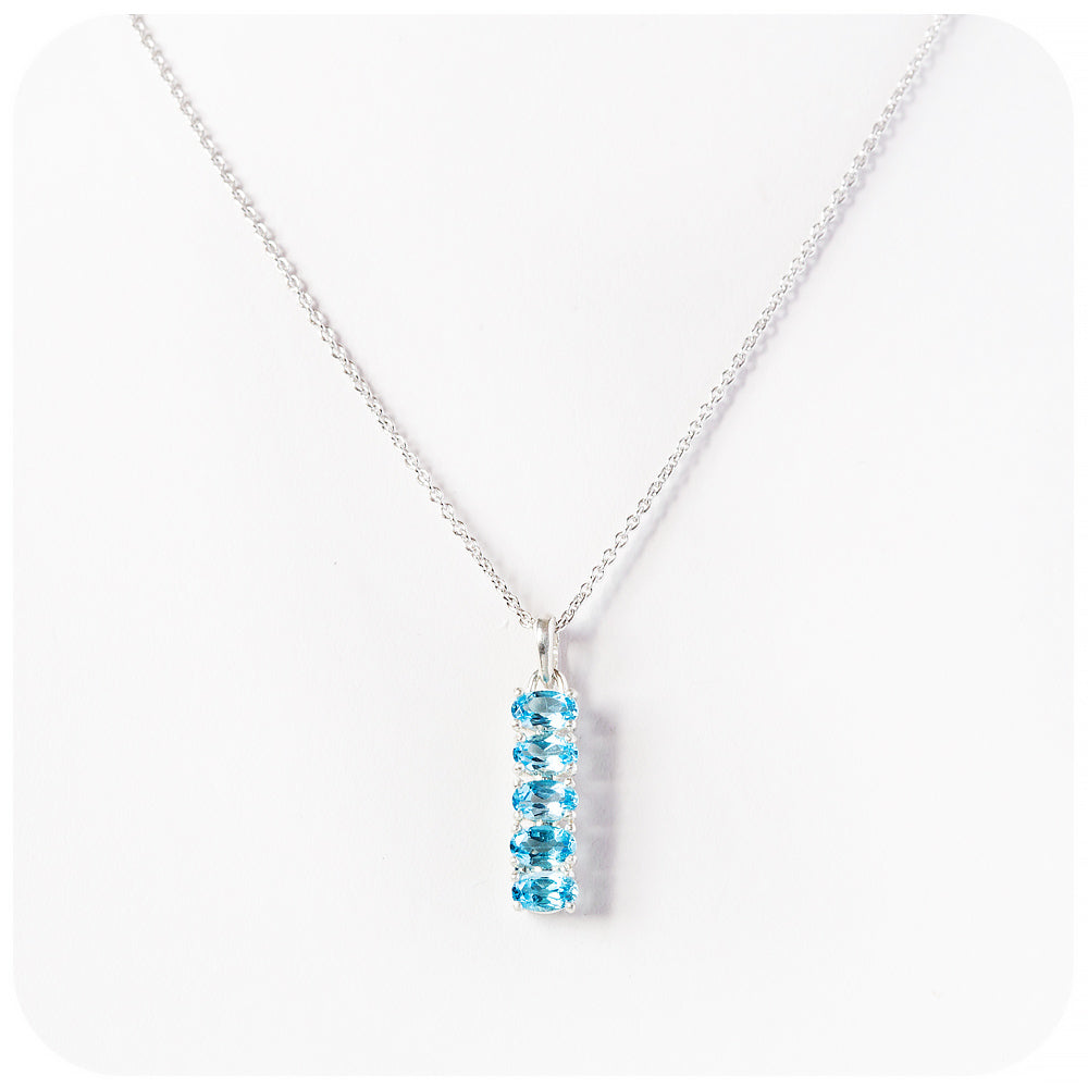 The Eternity Swiss Blue Topaz Pendant