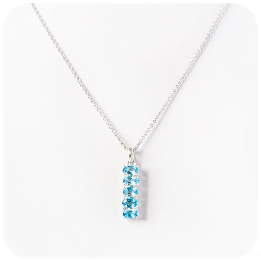 The Eternity Swiss Blue Topaz Pendant