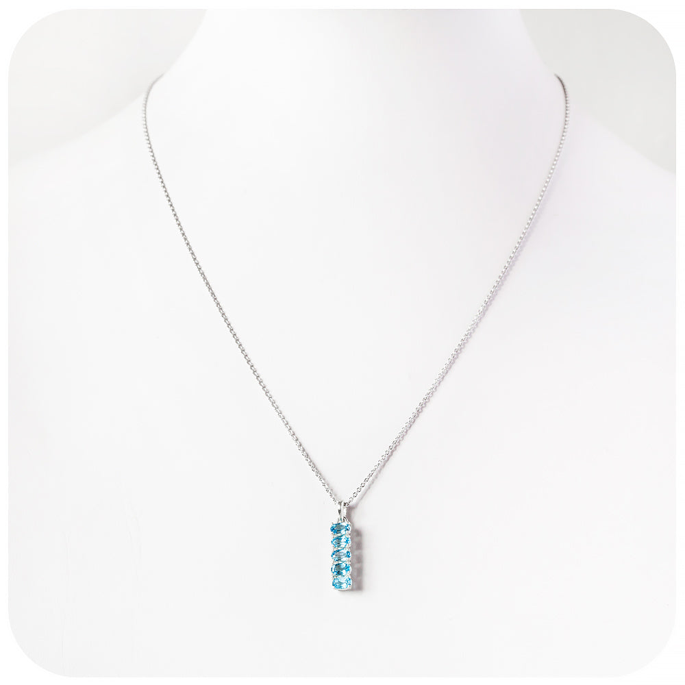 The Eternity Swiss Blue Topaz Pendant