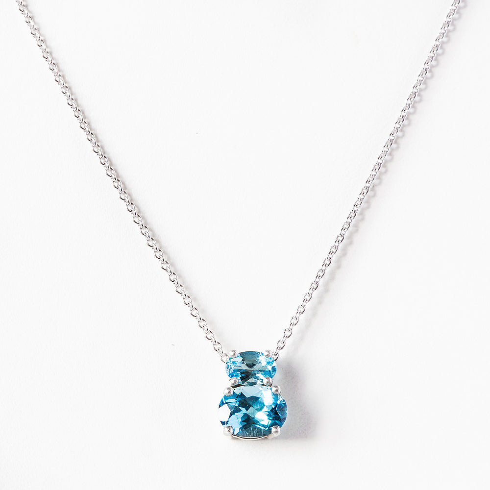 Georgie, Swiss Blue Topaz Necklace