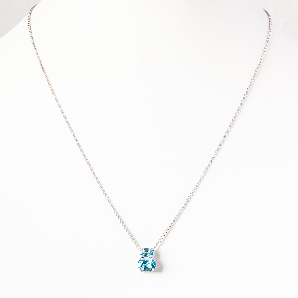 Georgie, Swiss Blue Topaz Necklace