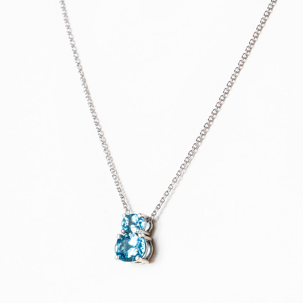 Georgie, Swiss Blue Topaz Necklace