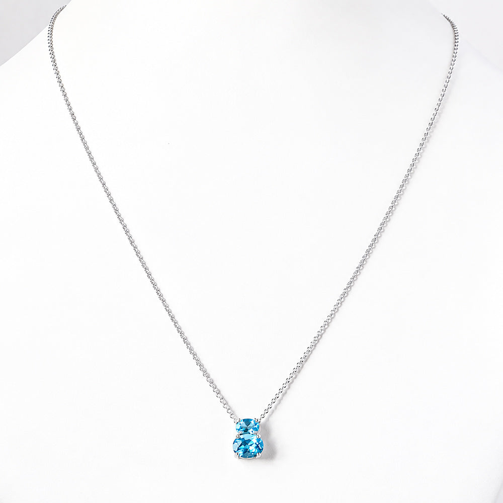Georgie, Swiss Blue Topaz Necklace
