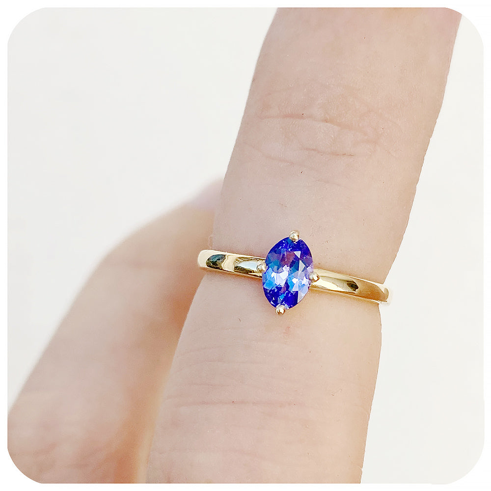 Tamsin, a Tanzanite Solitaire Ring