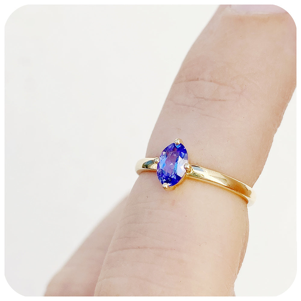 Tamsin, a Tanzanite Solitaire Ring