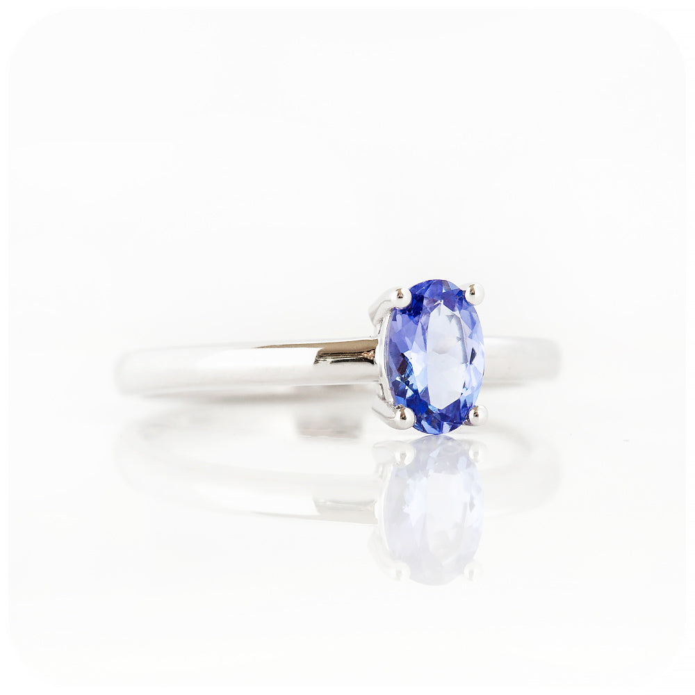 Oval cut Tanzanite Solitaire Ring - Victoria's Jewellery