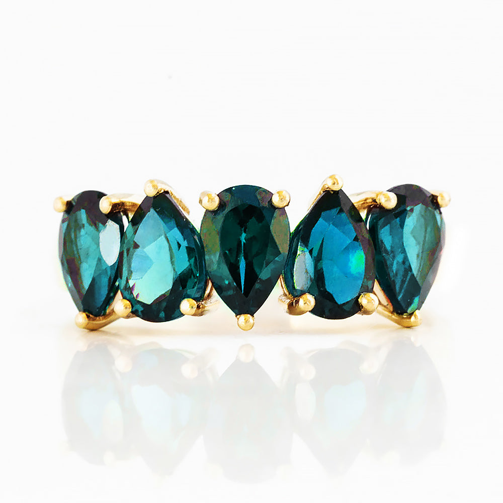 The North-South London Blue Topaz Half Eternity Ring