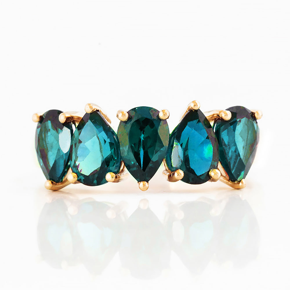 The North-South London Blue Topaz Half Eternity Ring