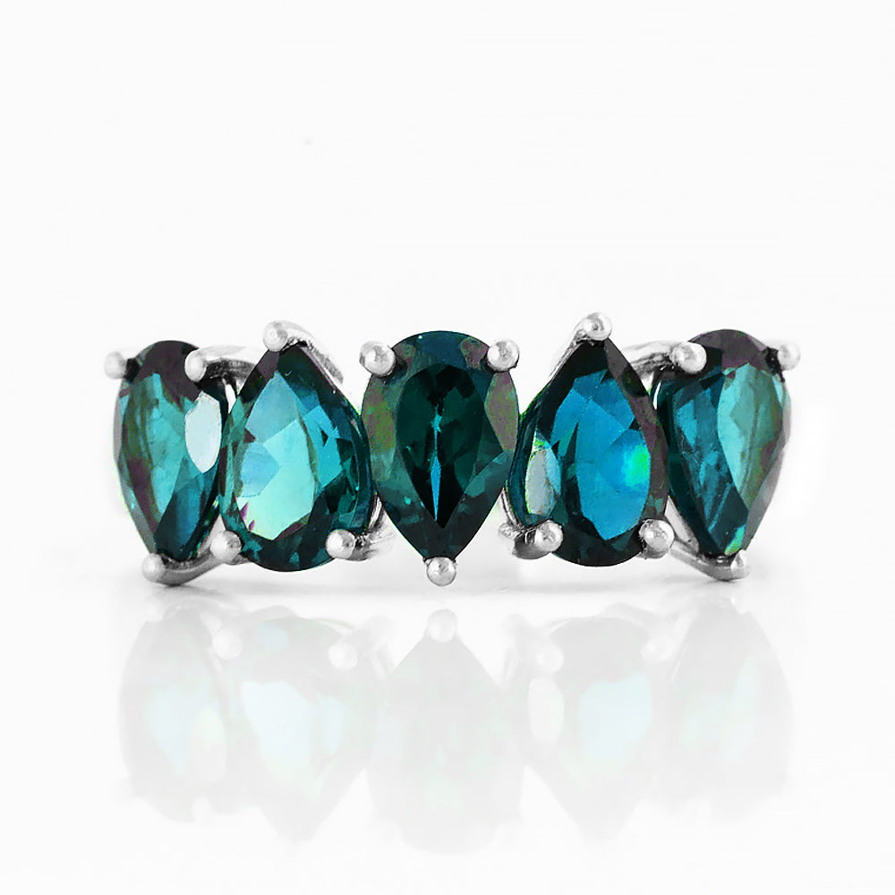 The North-South London Blue Topaz Half Eternity Ring