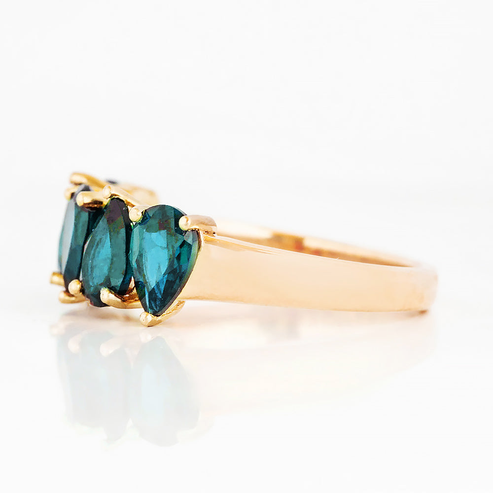 The North-South London Blue Topaz Half Eternity Ring