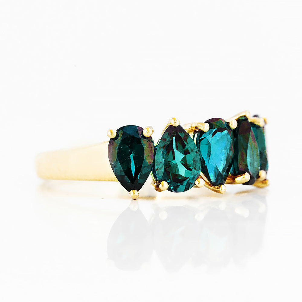The North-South London Blue Topaz Half Eternity Ring