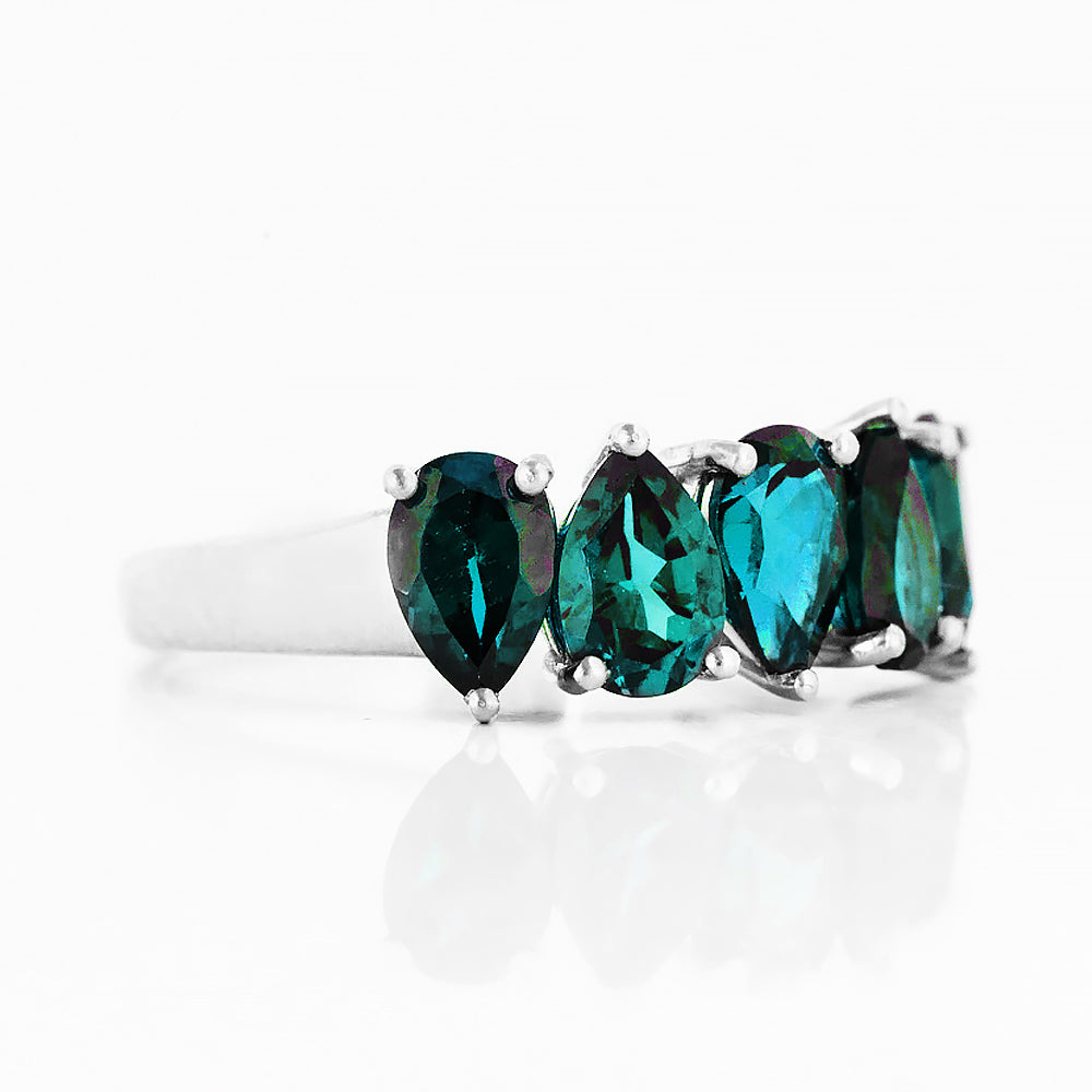 The North-South London Blue Topaz Half Eternity Ring