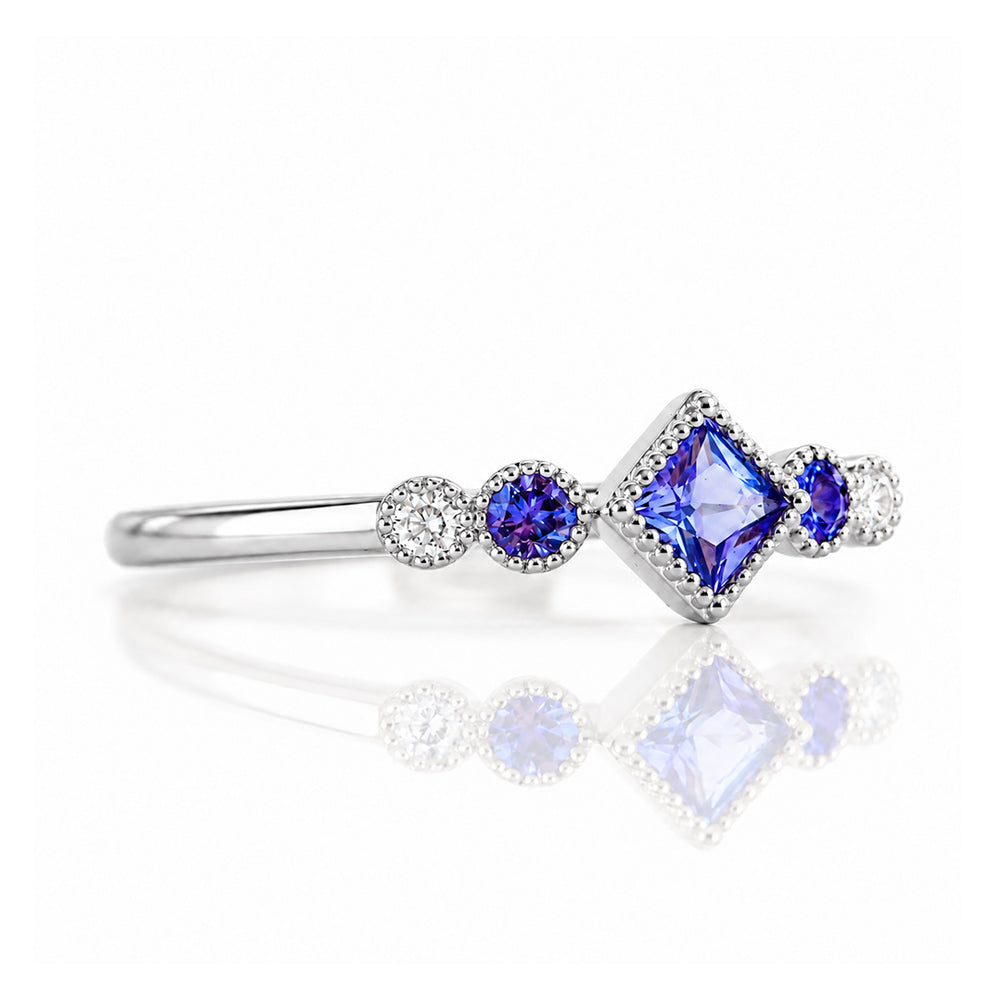 Shay, Tanzanite and Lab Diamond Ring - Victoria's Jewellery