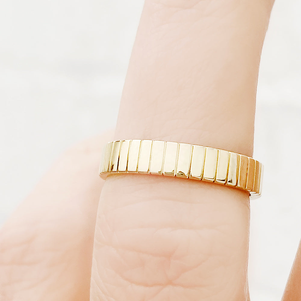 Caspian, a Solid Gold Wedding Band