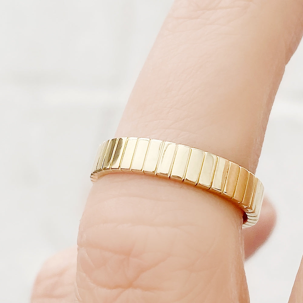 Caspian, a Solid Gold Wedding Band
