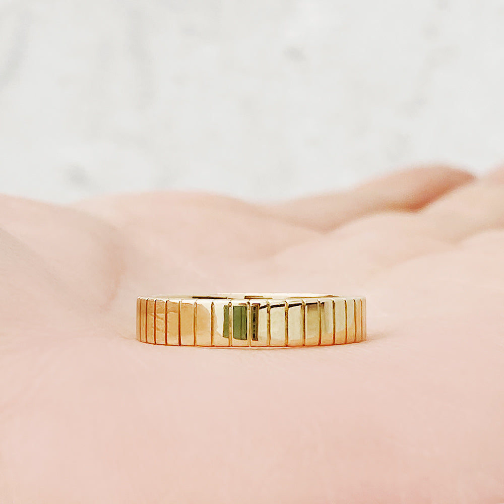 Caspian, a Solid Gold Wedding Band