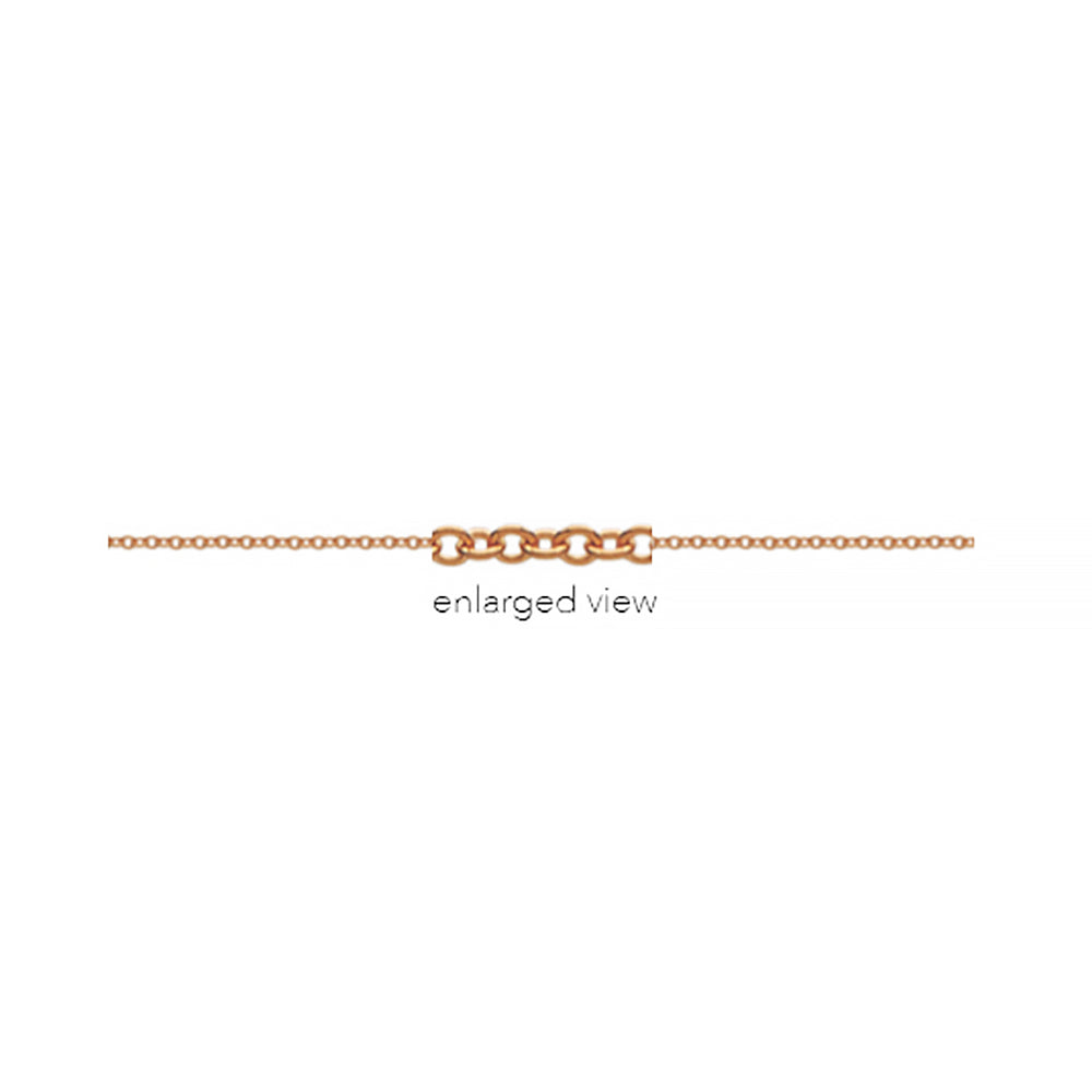9k Rose Gold Rolo Chain - 1.65mm - Victoria's Jewellery