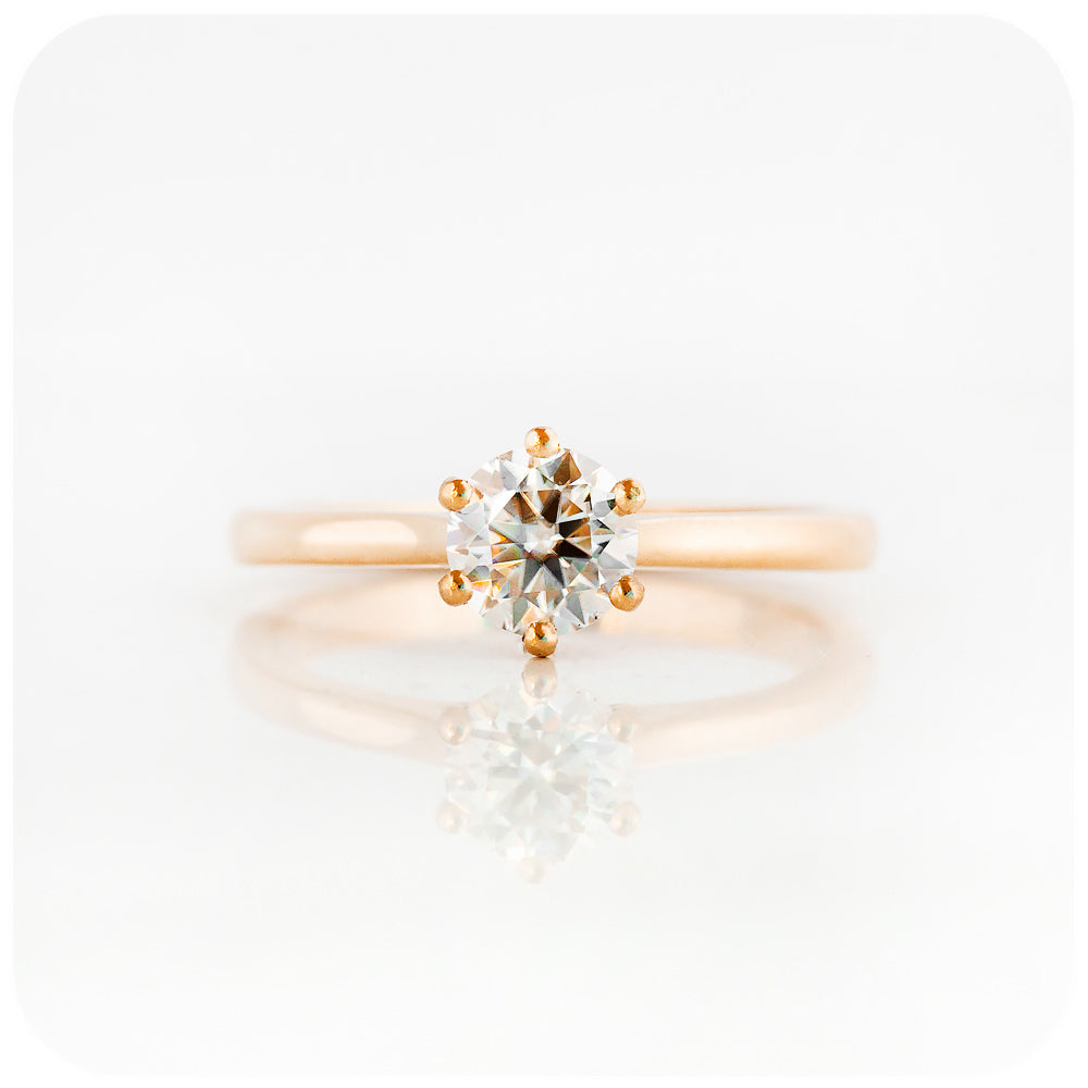 The 6 Claw Brilliant cut Diamond Ring - 0.50ct