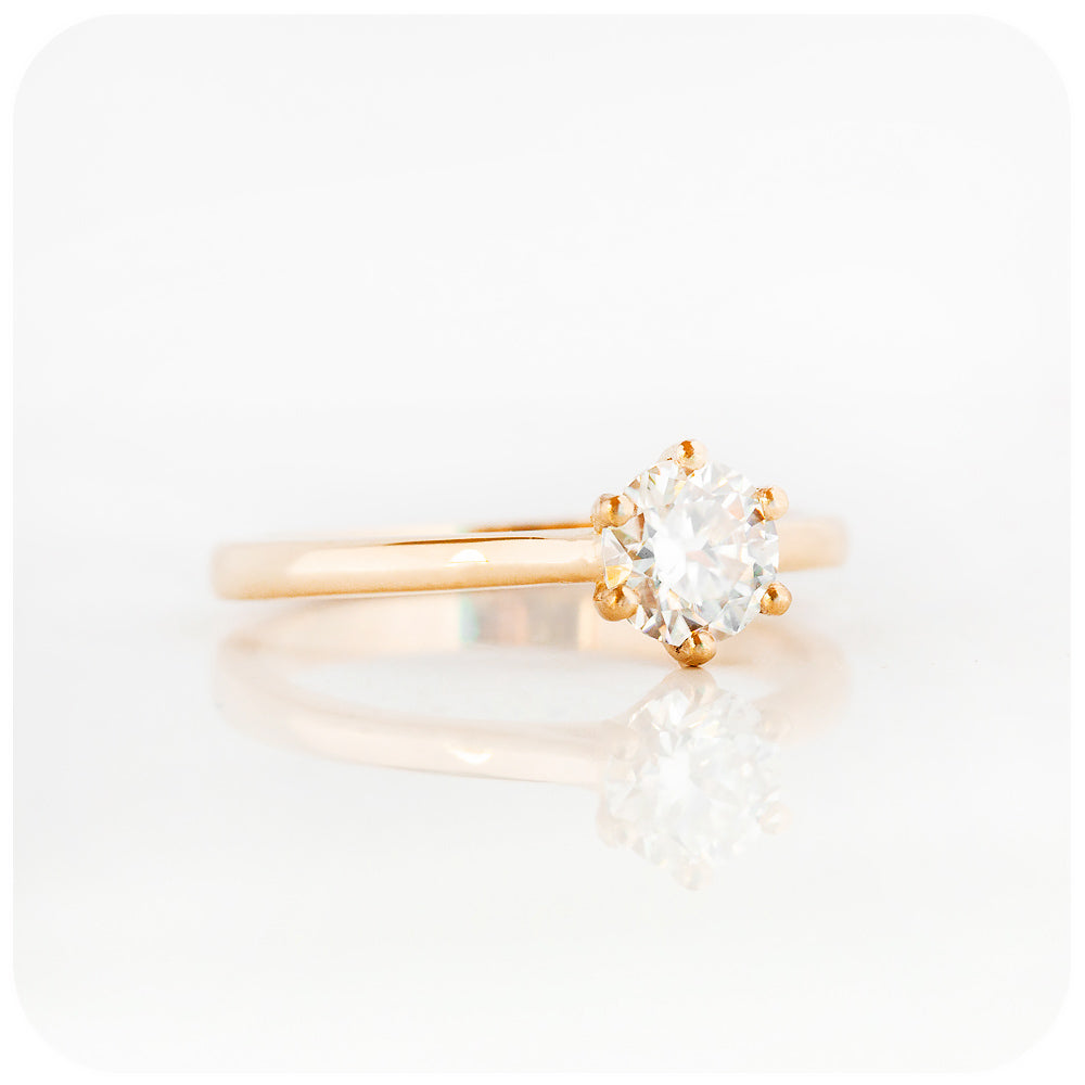 The 6 Claw Brilliant cut Diamond Ring - 0.50ct