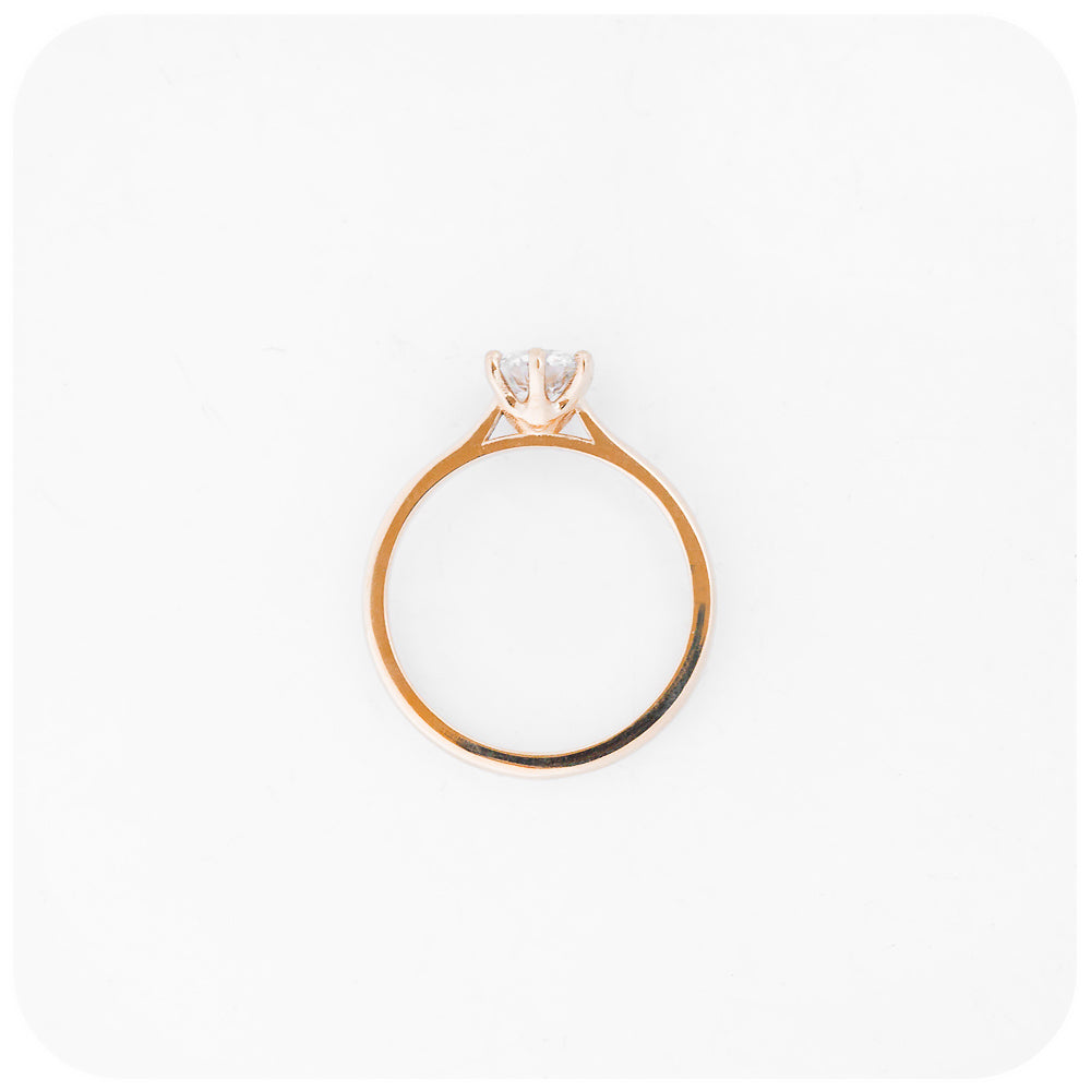 The 6 Claw Brilliant cut Diamond Ring - 0.50ct
