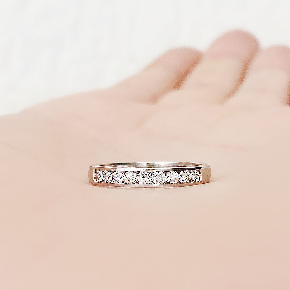 Tanya, a Brilliant cut Lab Diamond Channel Ring - Victoria's Jewellery