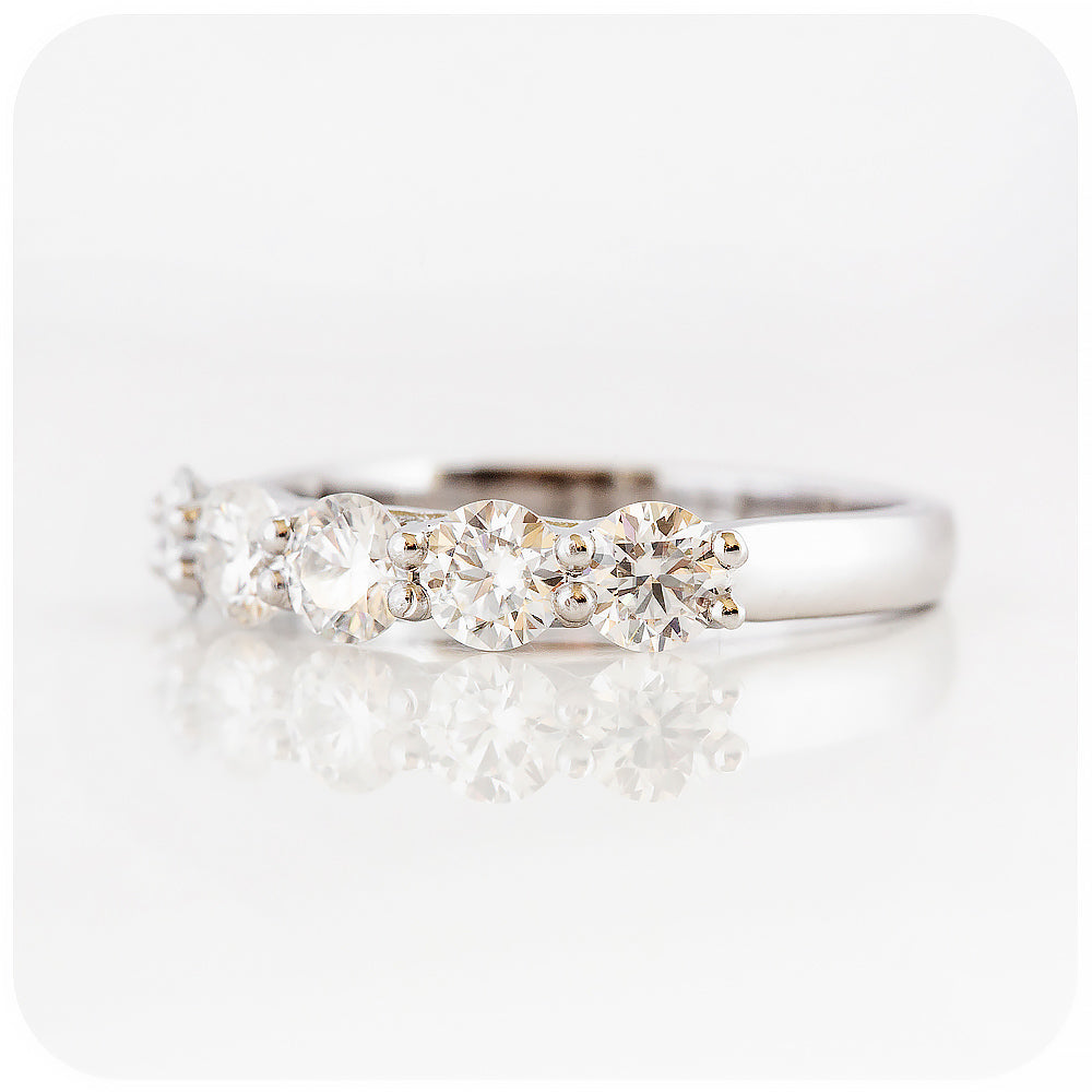 The Danelle, a Diamond Half Eternity Trellis Ring