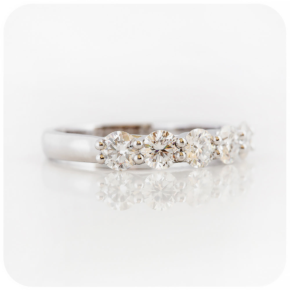 The Danelle, a Diamond Half Eternity Trellis Ring