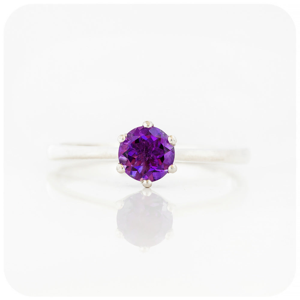 Tulip, a Six Claw Amethyst Ring