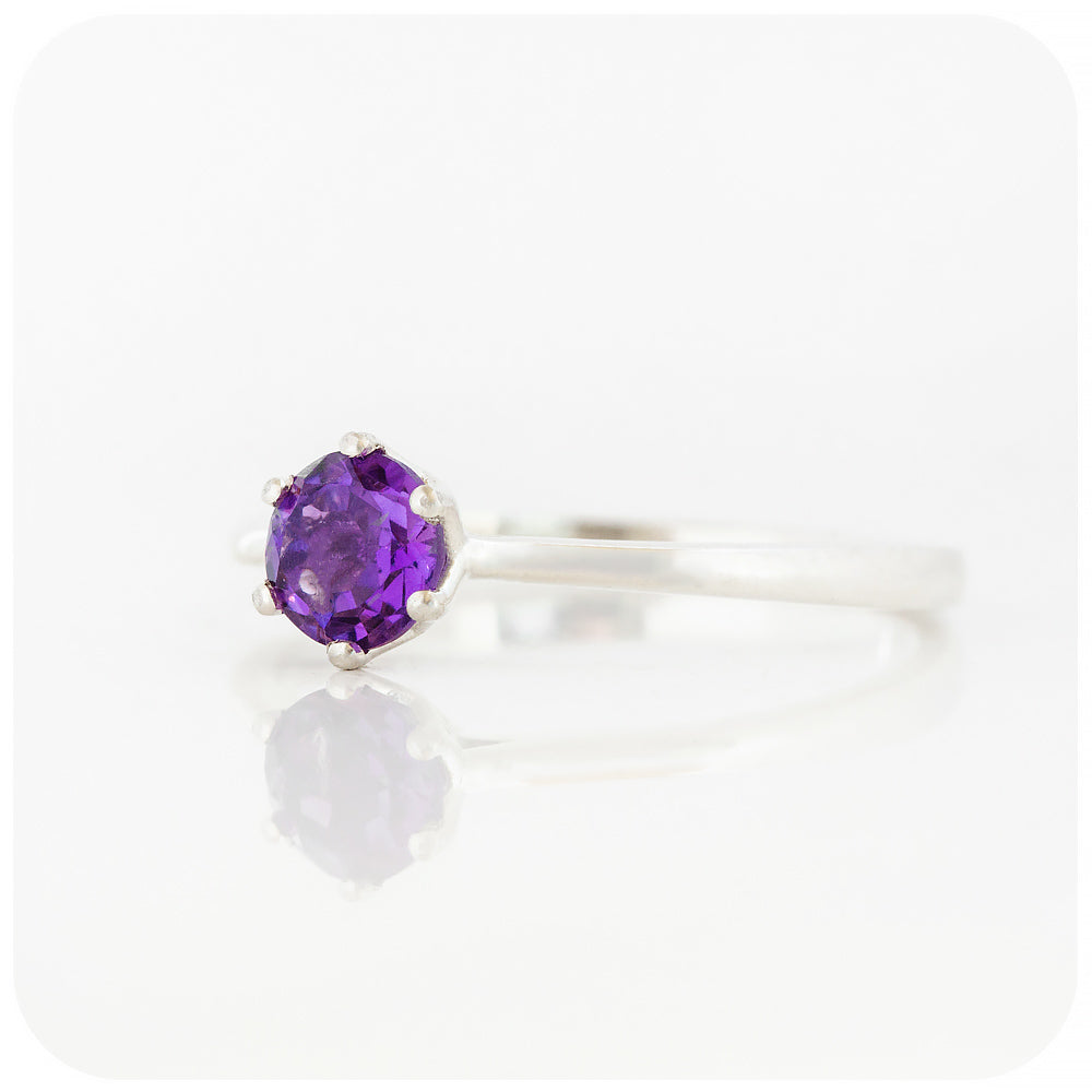 Tulip, a Six Claw Amethyst Ring