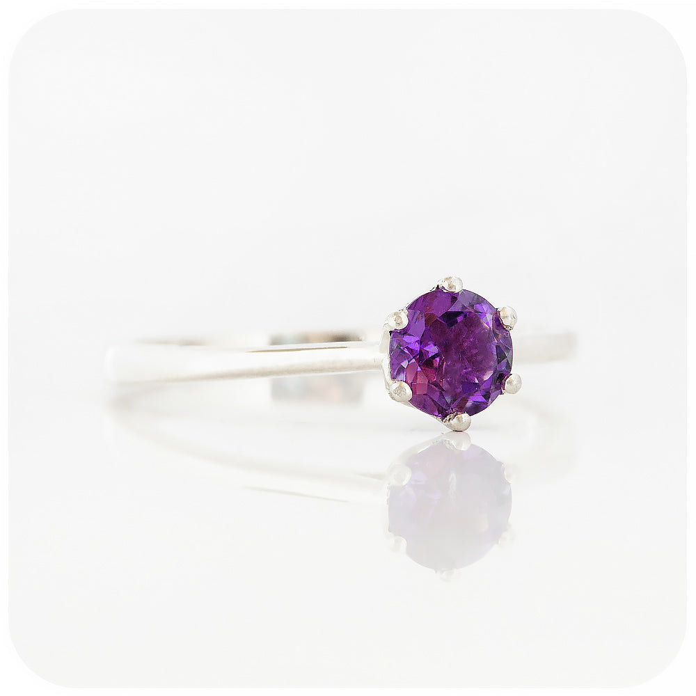 Tulip, a Six Claw Amethyst Ring