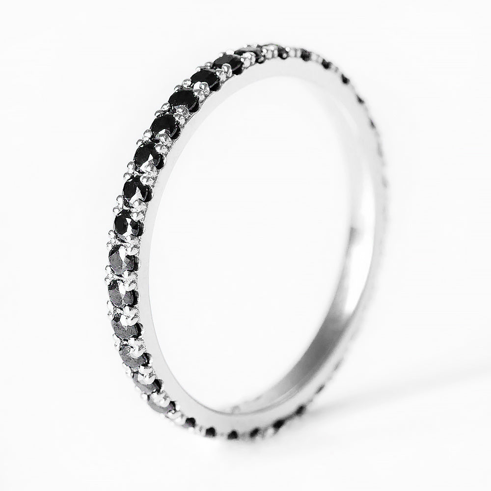 Black Diamond Full Eternity Ring - Victoria's Jewellery