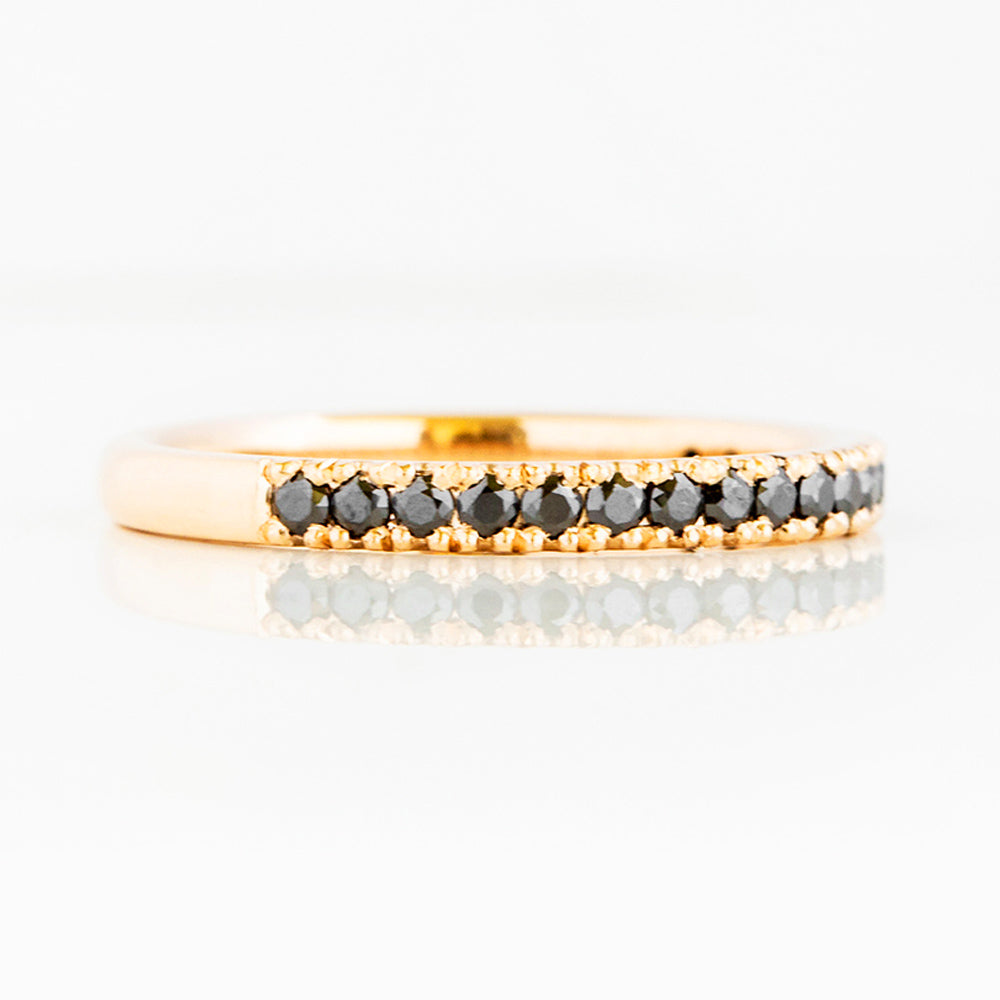 Emma, a Brilliant cut Black Moissanite Wedding Band