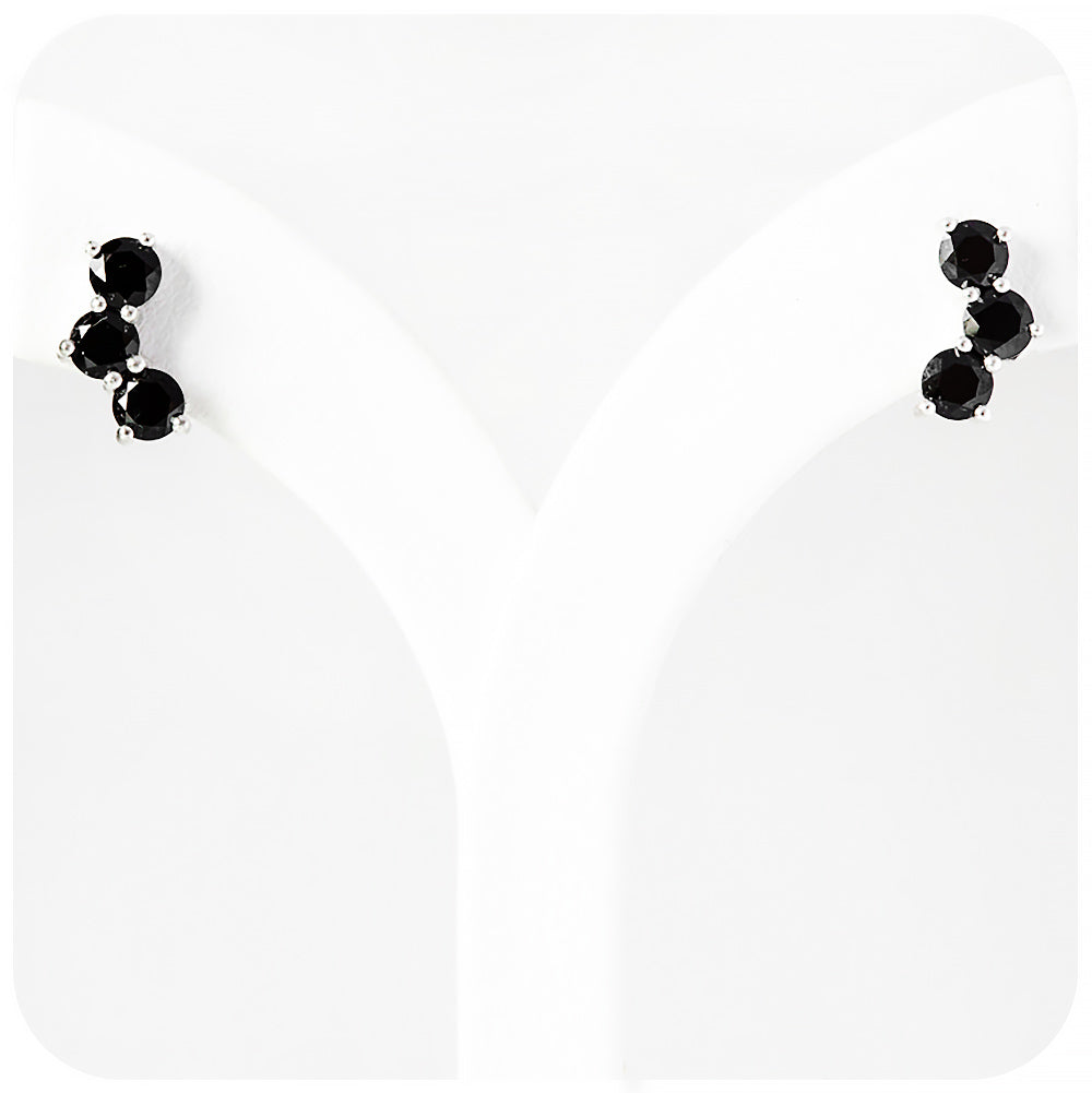 Laurel, Black Spinel Stud Earring
