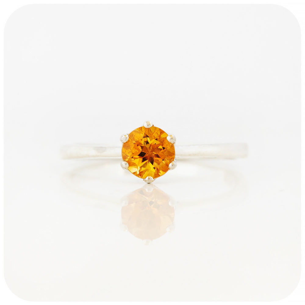 Tulip, a Six Claw Citrine Ring
