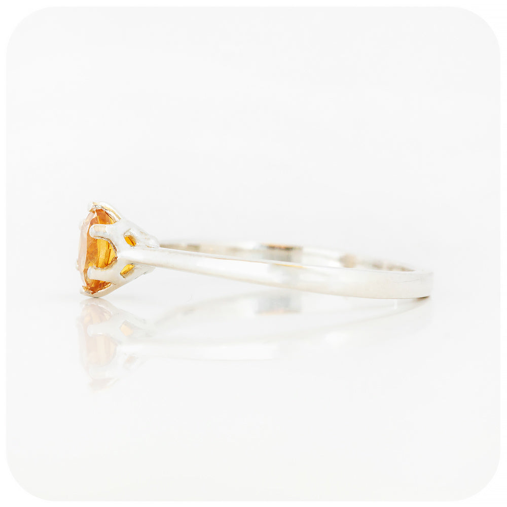 Tulip, a Six Claw Citrine Ring