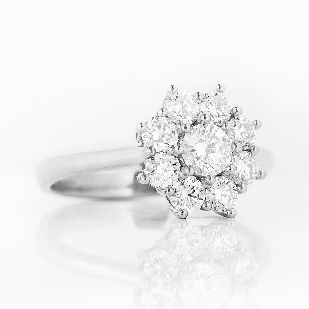 Fleur, a Lab Diamond Flower Cluster Ring