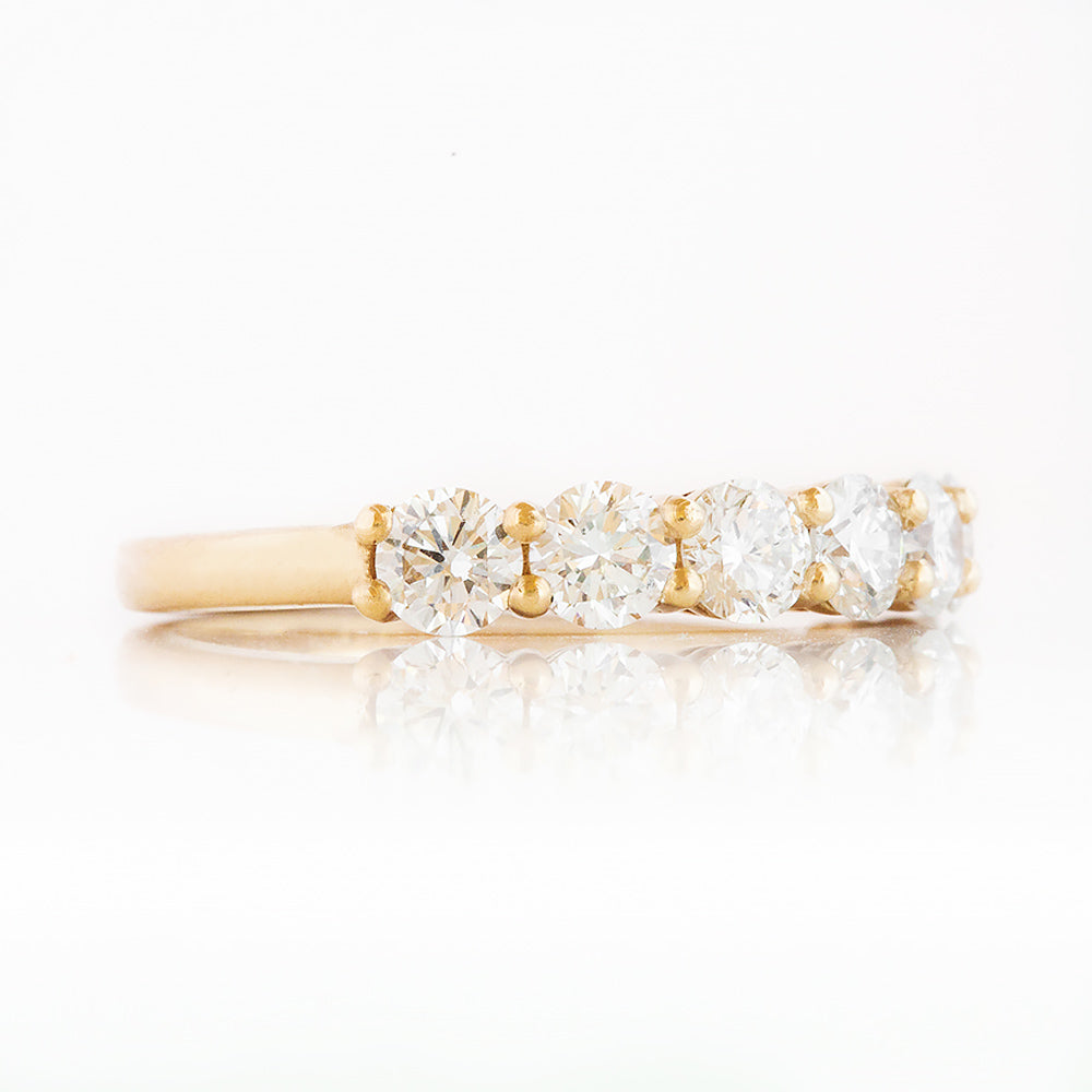 Seven, a Lab Diamond Half Eternity Ring