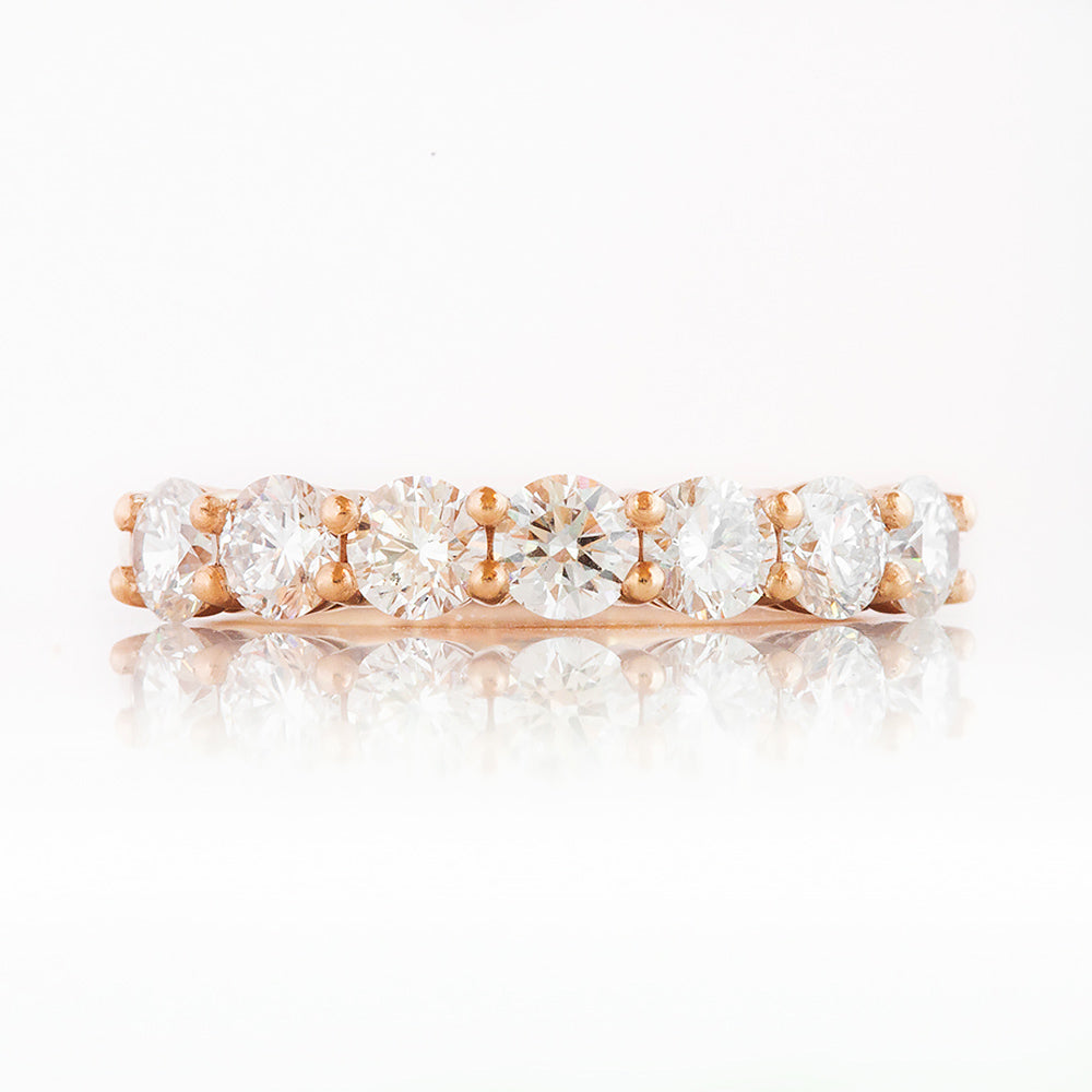 Seven, a Lab Diamond Half Eternity Ring
