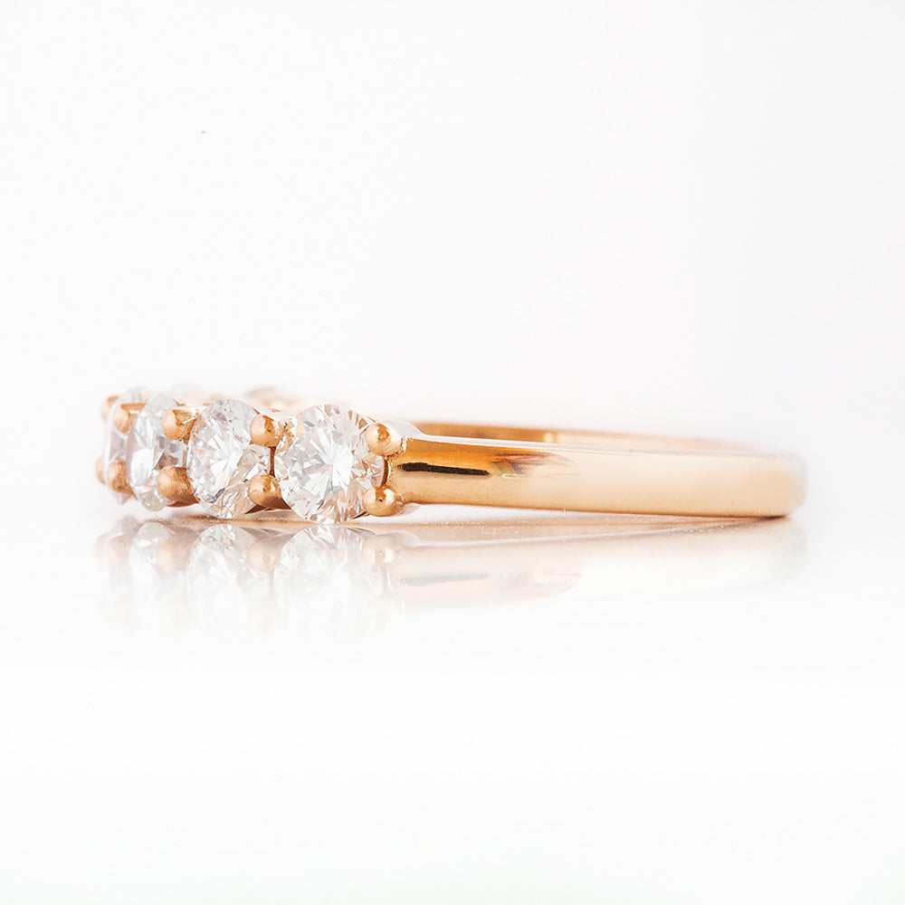 Seven, a Lab Diamond Half Eternity Ring
