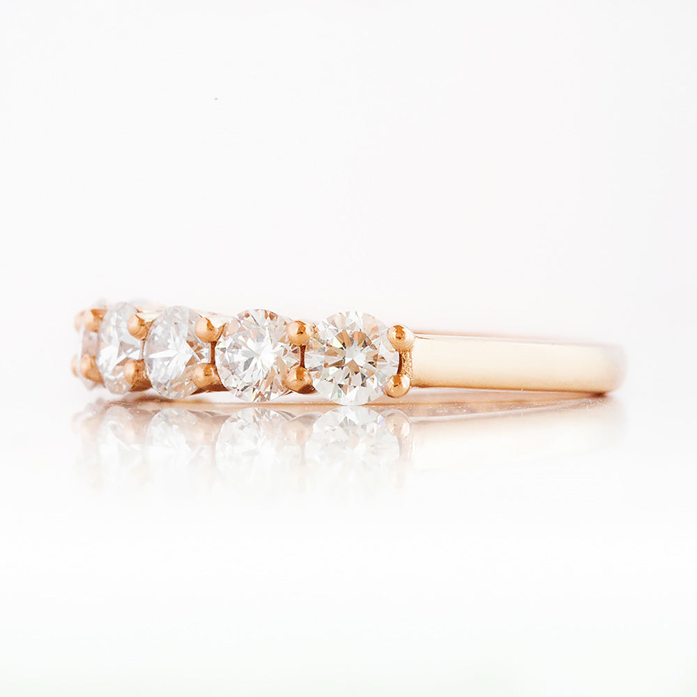 Seven, a Lab Diamond Half Eternity Ring