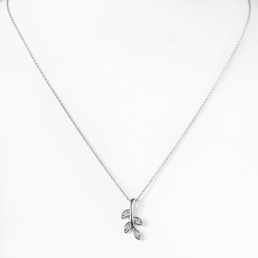 Fern, Lab Diamond Pendant