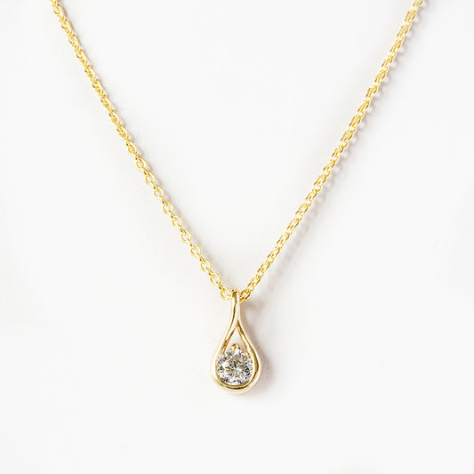Savannha, a Round cut Lab Diamond Necklace