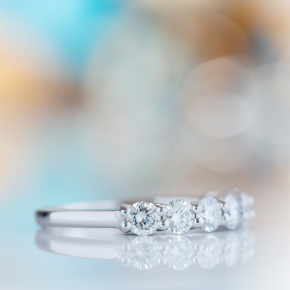 Seven, a Lab Diamond Half Eternity Ring - Victoria's Jewellery