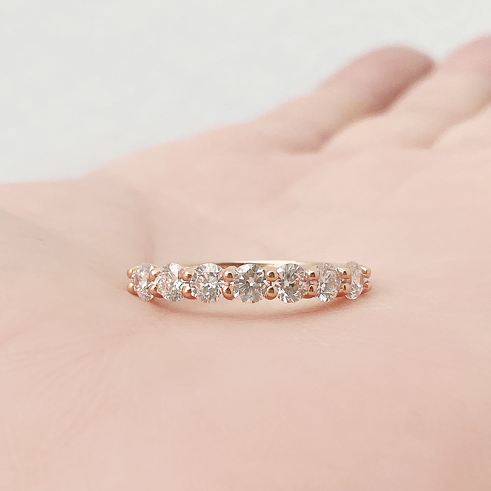 Seven, a Lab Diamond Half Eternity Ring