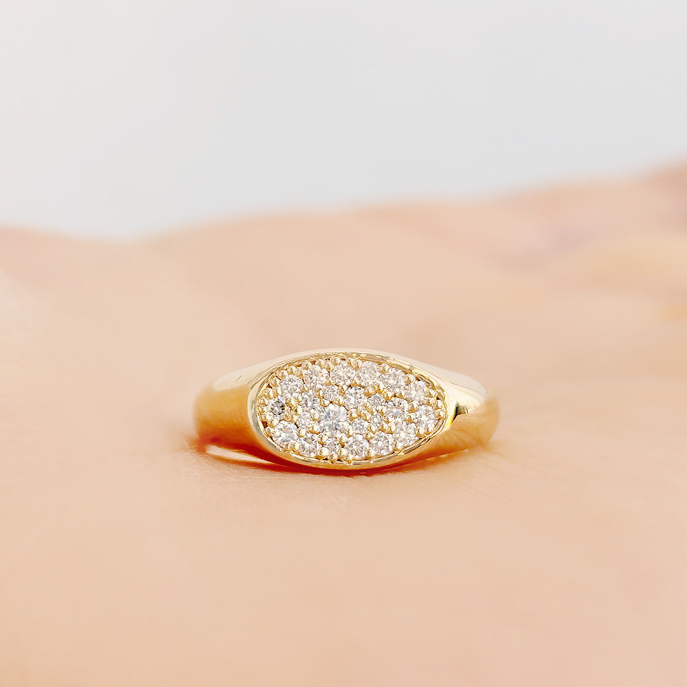 Nova, Lab Diamond Signet Ring