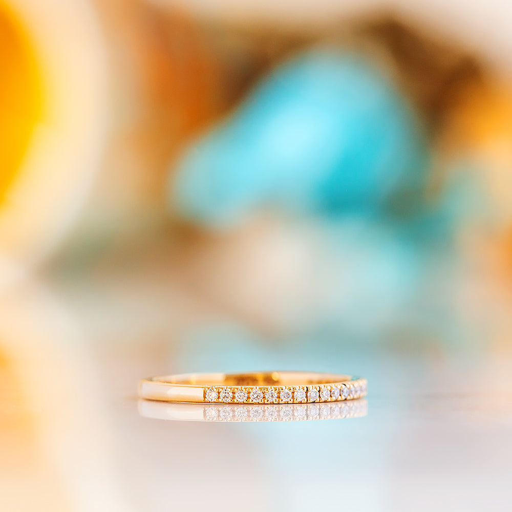 Emma, a Brilliant cut Lab Diamond Wedding Band - 1mm