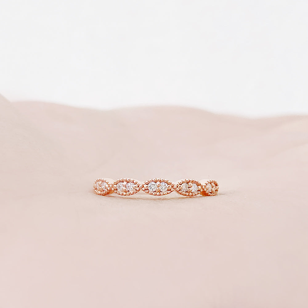 Viola, a Lab Diamond Half Eternity Ring