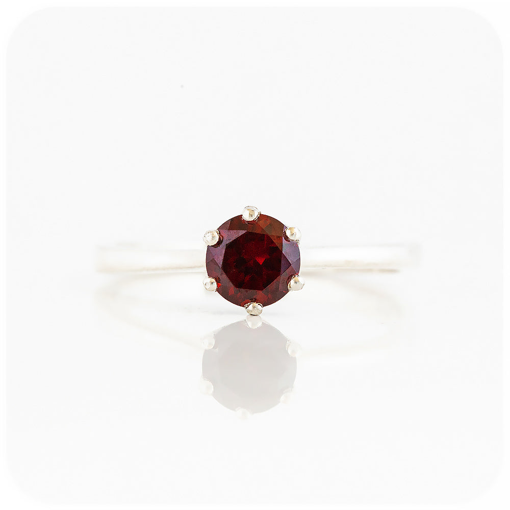 Tulip, a Six Claw Garnet Ring